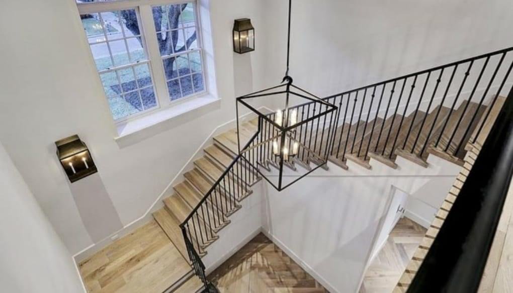 Custom staircase installed during a whole-home remodelling project in Vancouver